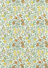 Morris & Co Sap Green/Tangerine Bedford Park Fabrics Fabric