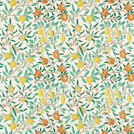 Morris & Co Fruit Sap Green/Tangerine Fabric