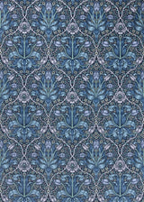 Morris & Co Midnight/Lilac Bedford Park Fabrics Fabric