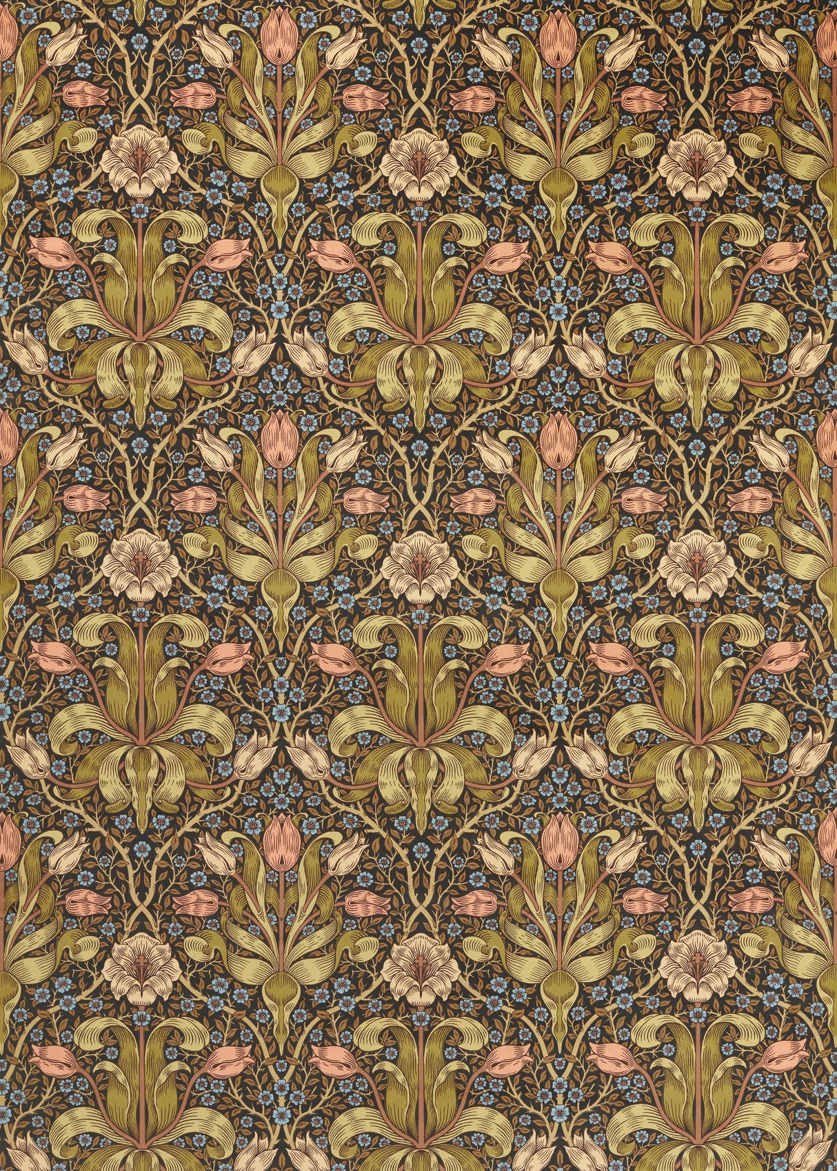 Morris & Co Old Fashioned Bedford Park Fabrics Fabric