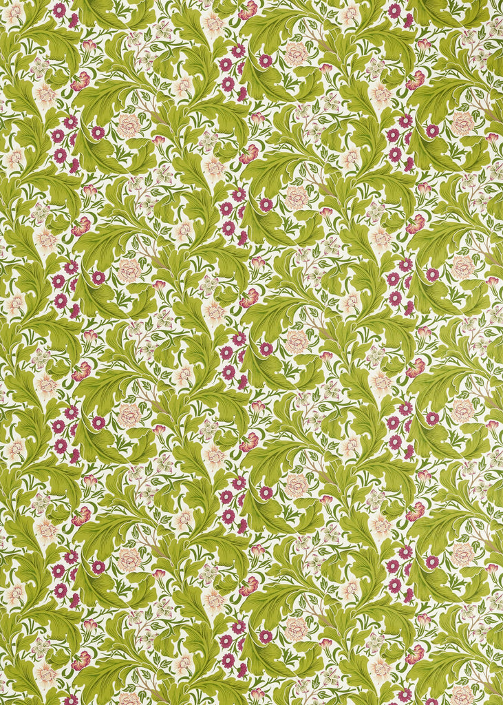 Morris & Co Leicester Sour Green/Plum Fabric