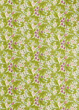 Morris & Co Sour Green/Plum Bedford Park Fabrics Fabric