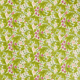 Morris & Co Leicester Sour Green/Plum Fabric