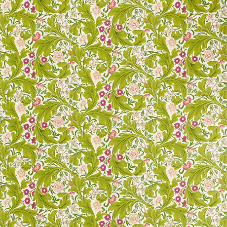Morris & Co Leicester Sour Green/Plum Fabric