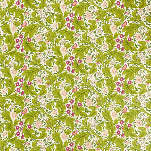 Morris & Co Leicester Sour Green/Plum Fabric