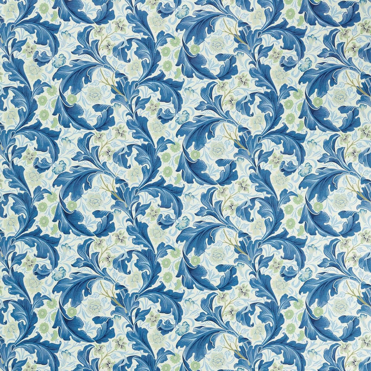 Morris & Co Leicester Paradise Blue Fabric