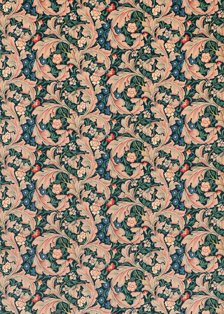 Morris & Co Cosmo Pink/Indigo Bedford Park Fabrics Fabric