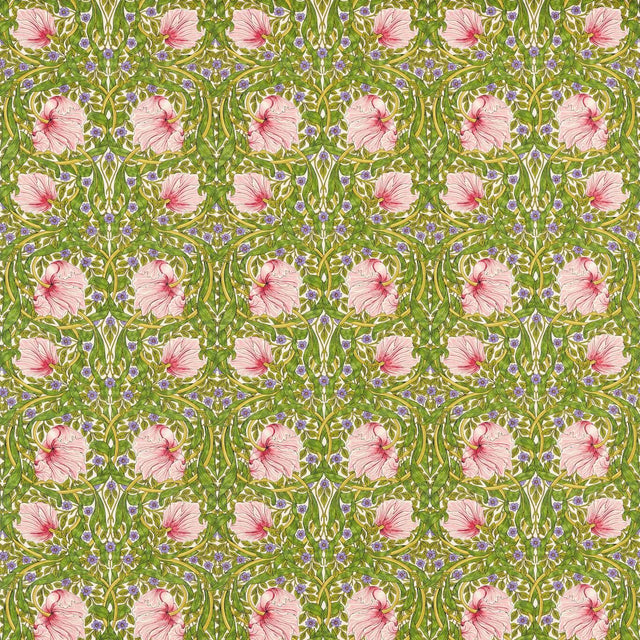 Morris & Co Pimpernel Sap Green/Strawberry Fabric