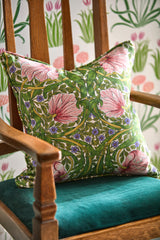 Morris & Co Sap Green/Strawberry Bedford Park Fabrics Fabric