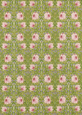 Morris & Co Sap Green/Strawberry Bedford Park Fabrics Fabric