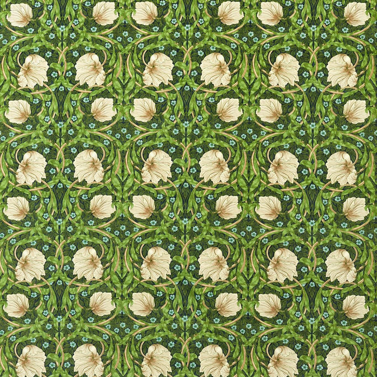 Morris & Co Pimpernel Midnight Fields Fabric
