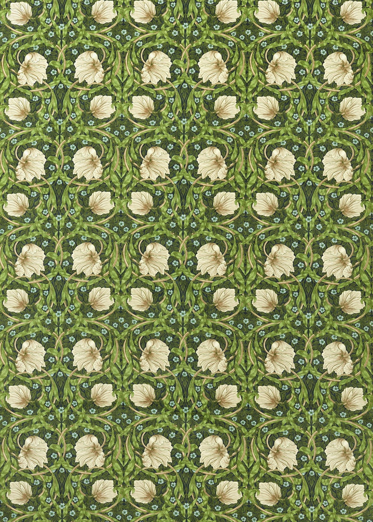 Morris & Co Midnight Fields Bedford Park Fabrics Fabric