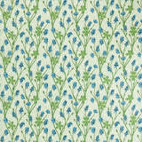 Morris & Co Monkshood Cobalt/Goblin Green Fabric
