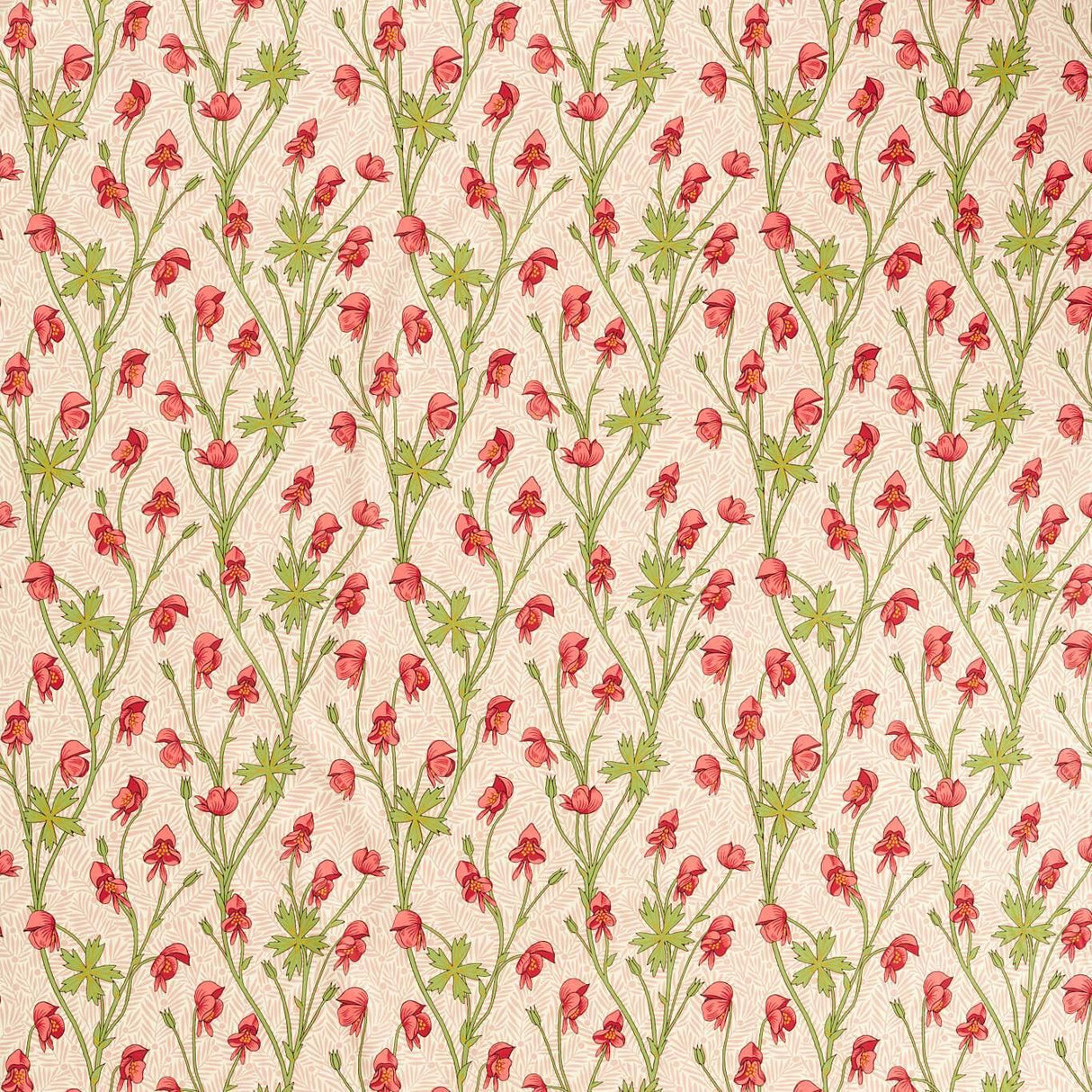 Morris & Co Monkshood Rhubarb Fabric