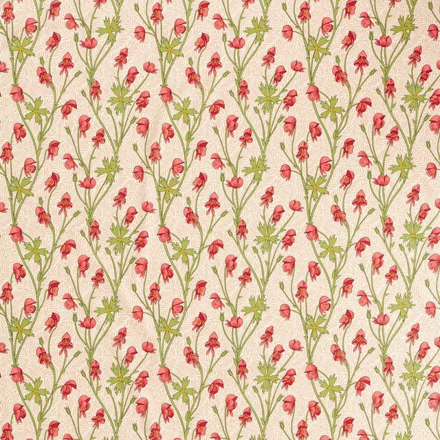 Morris & Co Monkshood Rhubarb Fabric
