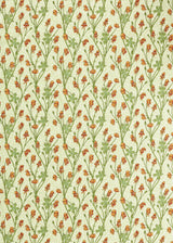 Morris & Co Tangerine/Sage Bedford Park Fabrics Fabric