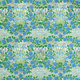 Morris & Co Campanula Peacock/Opal Fabric