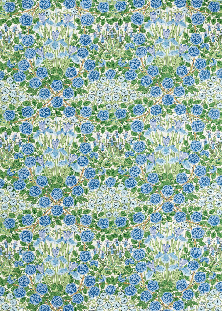 Morris & Co Peacock/Opal Bedford Park Fabrics Fabric