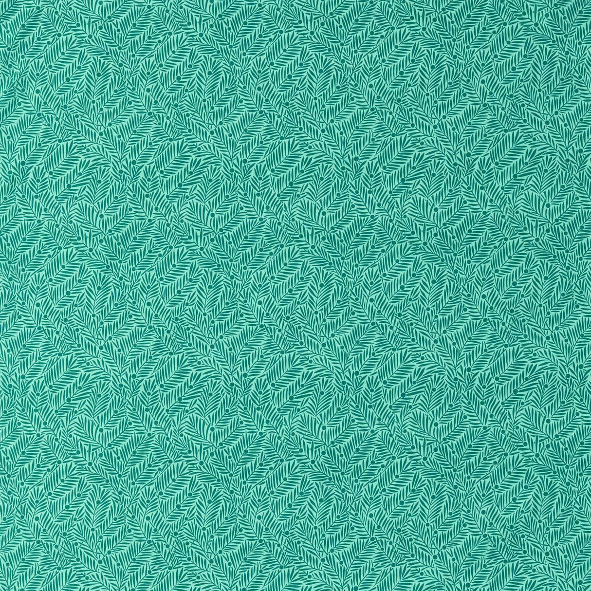 Morris & Co Yew & Aril Teal Fabric
