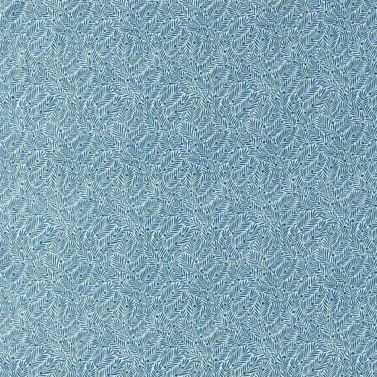 Morris & Co Yew & Aril Indigo Fabric