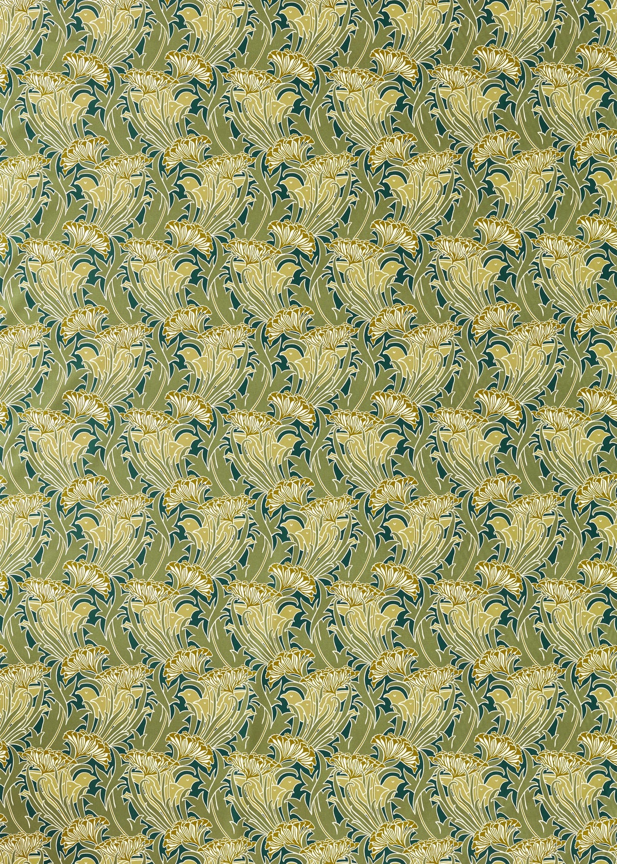 Morris & Co Pistachio/Lichen Bedford Park Fabrics Fabric
