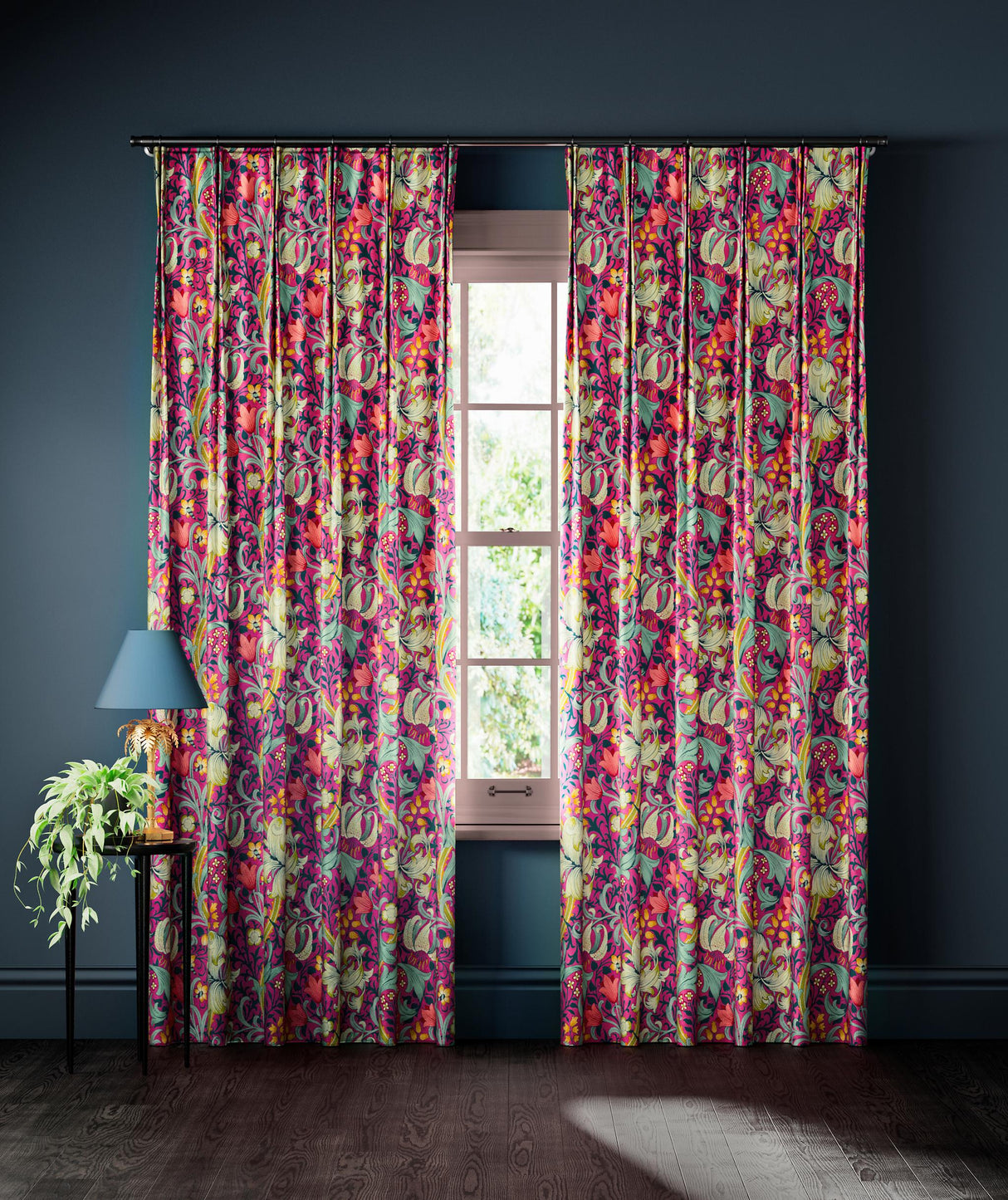 Morris & Co Seratonin Pink Bedford Park Fabrics Fabric