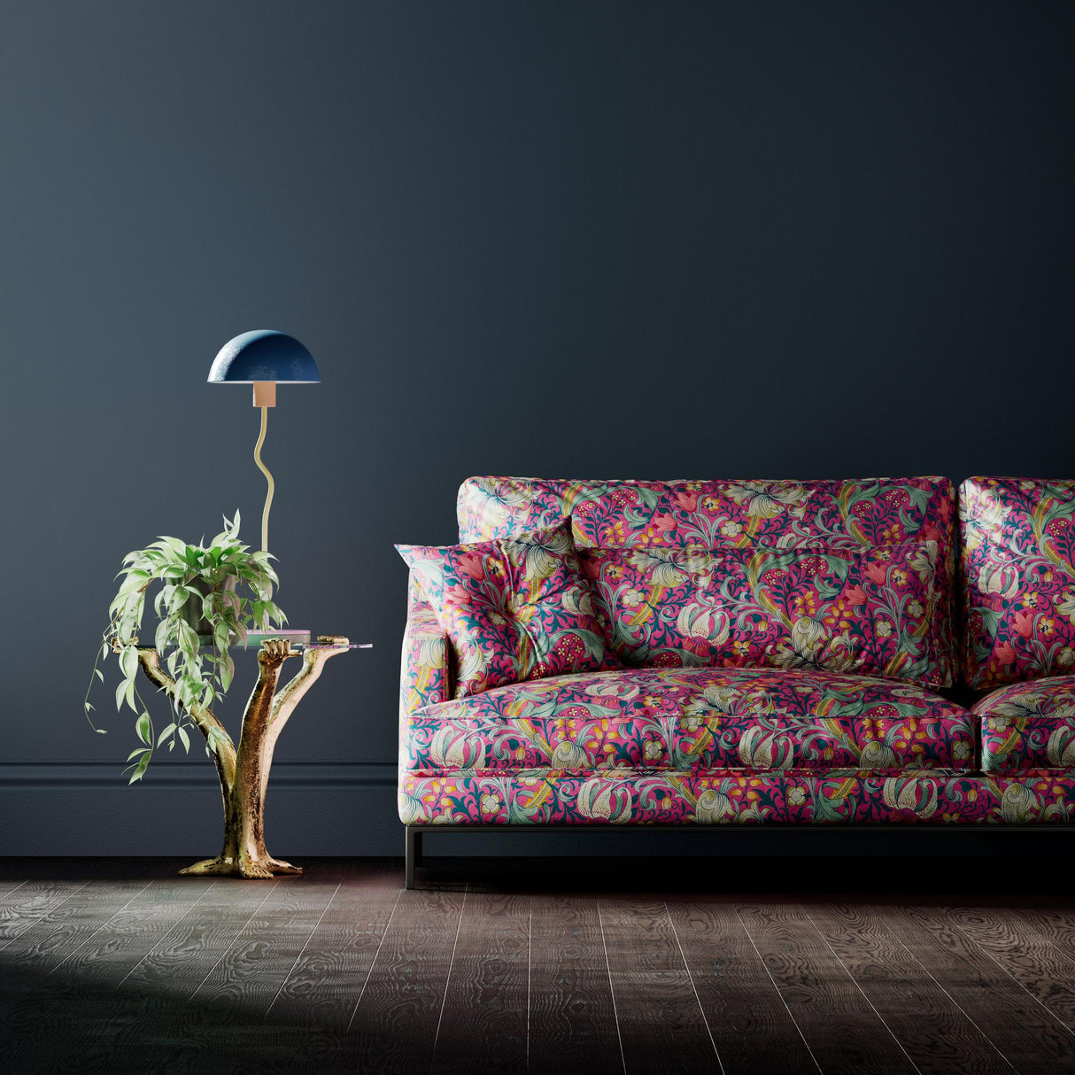 Morris & Co Seratonin Pink Bedford Park Fabrics Fabric