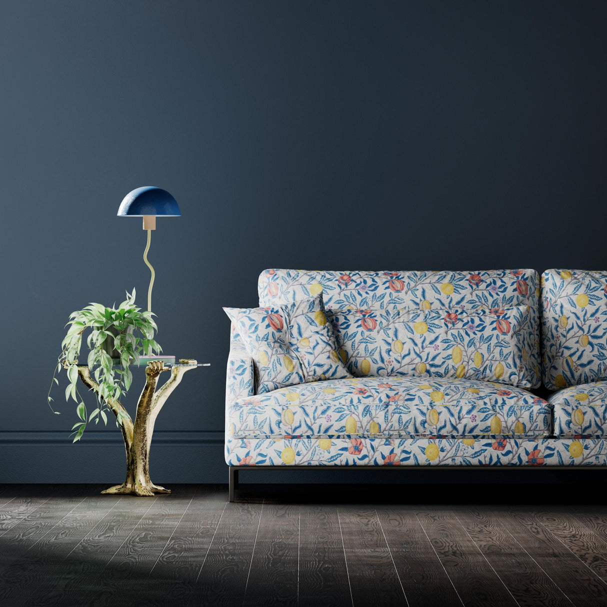 Morris & Co Paradise Blue Bedford Park Fabrics Fabric