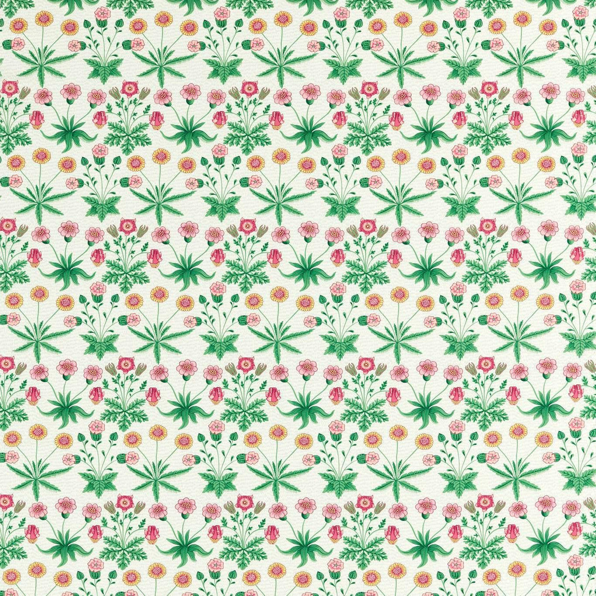 Morris & Co Daisy Strawberry Fields Fabric