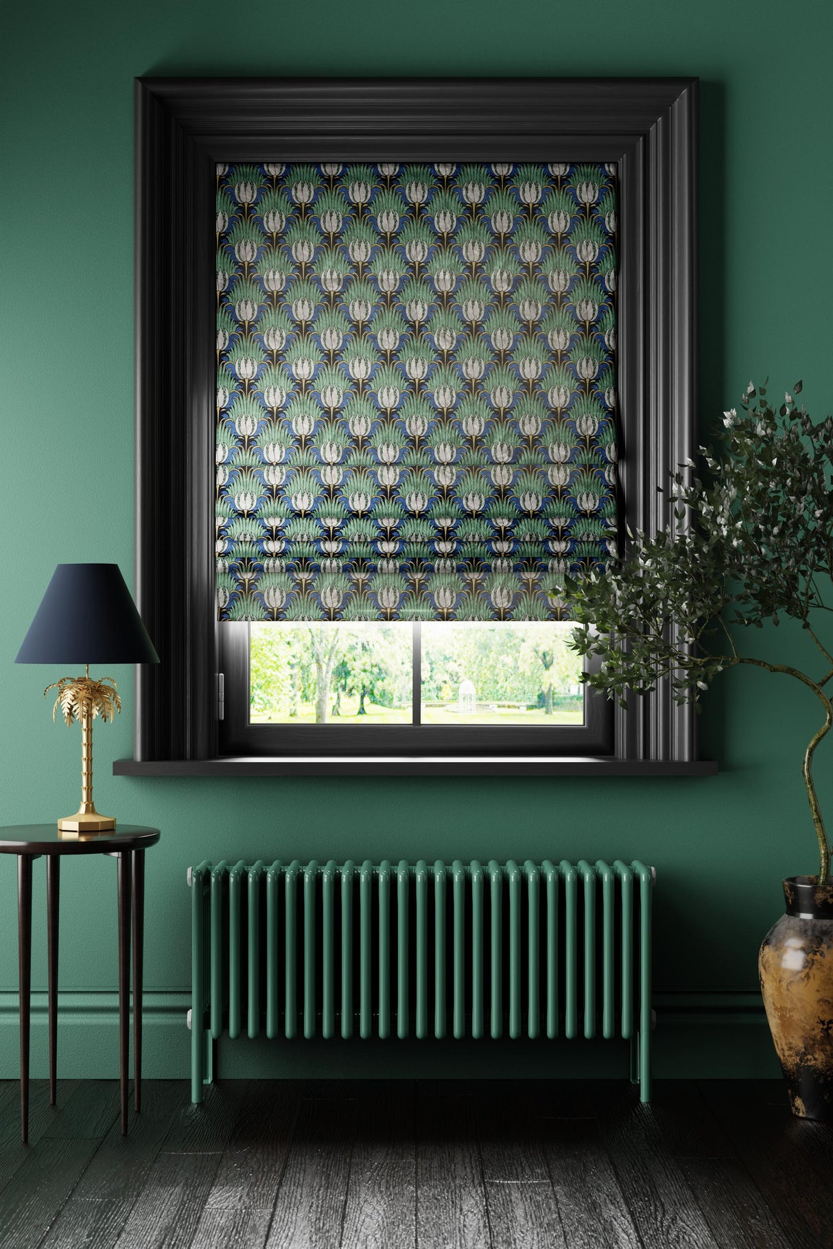 Morris & Co Goblin Green & Raven Bedford Park Fabrics Fabric