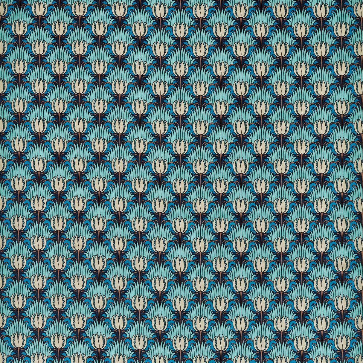 Morris & Co Tulip & Bird Opal & Sea Foam Fabric