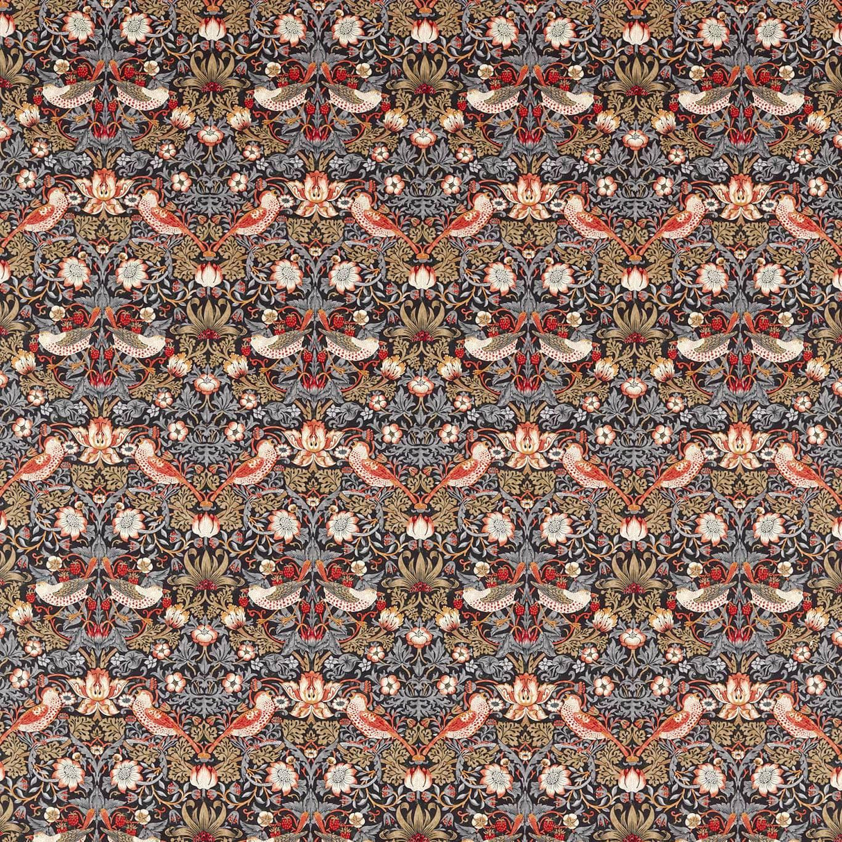 Morris & Co Strawberry Thief Old Fashioned Fabric