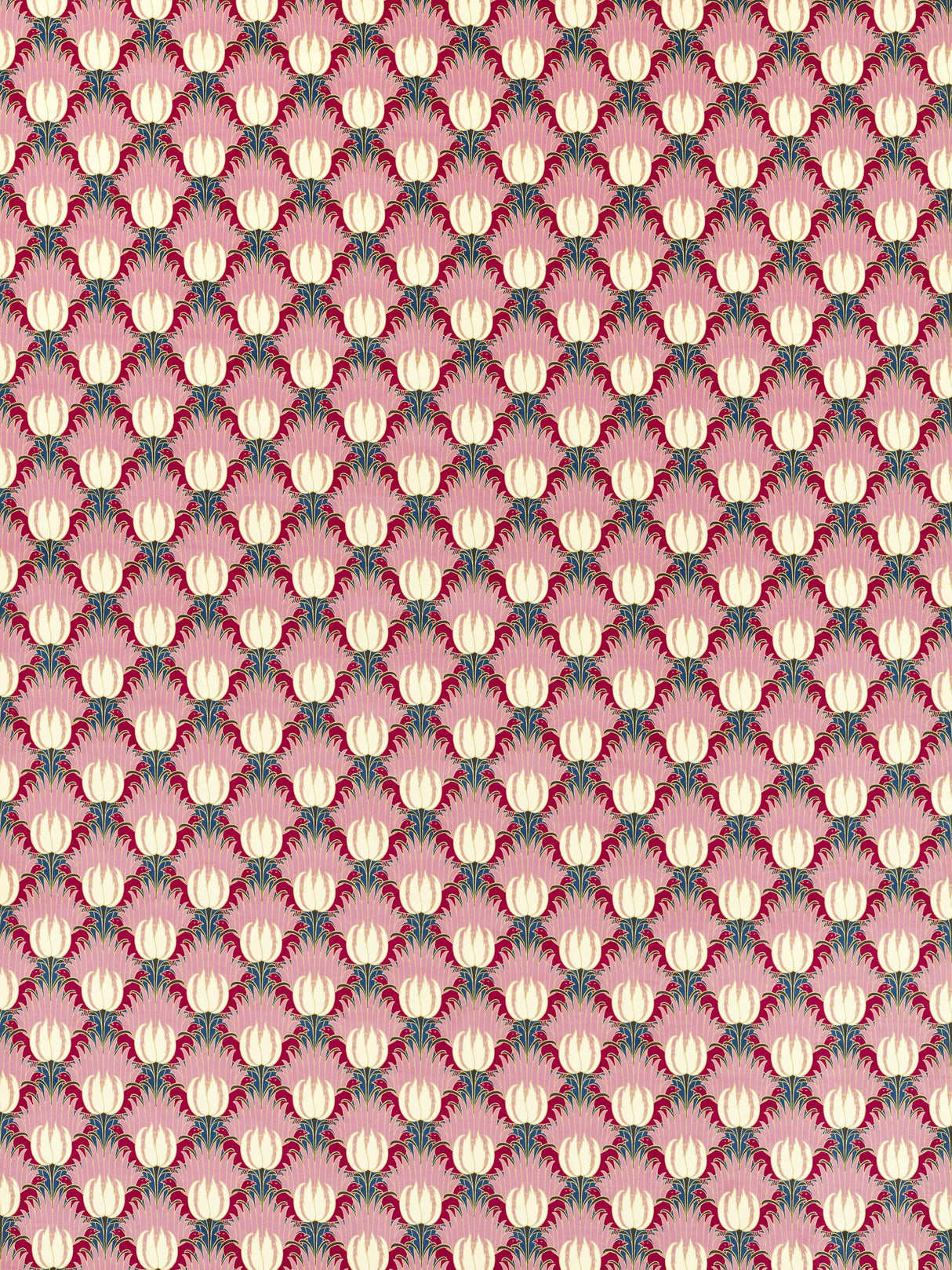 Morris & Co Amaranth & Blush Bedford Park Fabrics Fabric