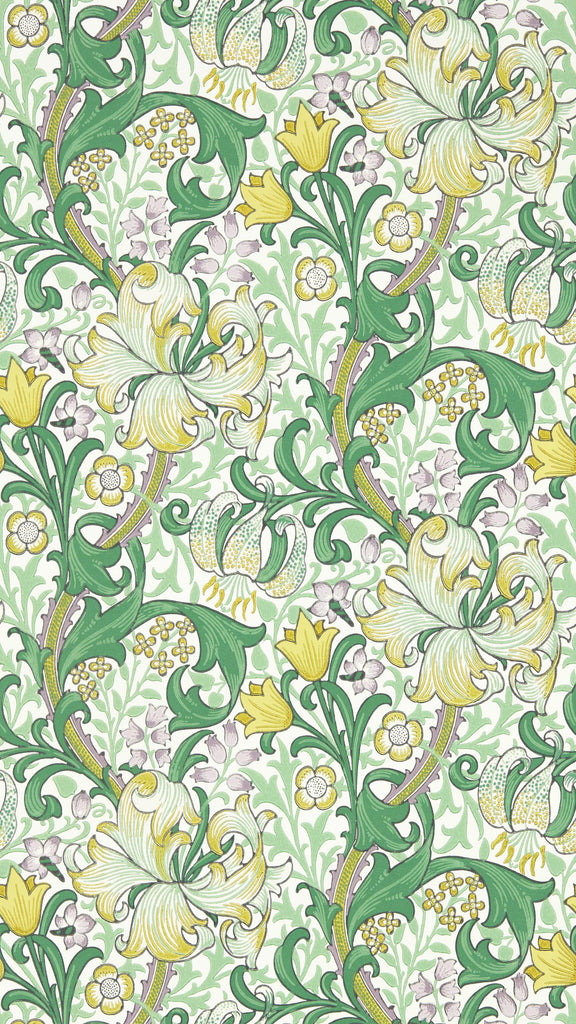 Morris & Co Golden Lily Secret Garden Wallpaper