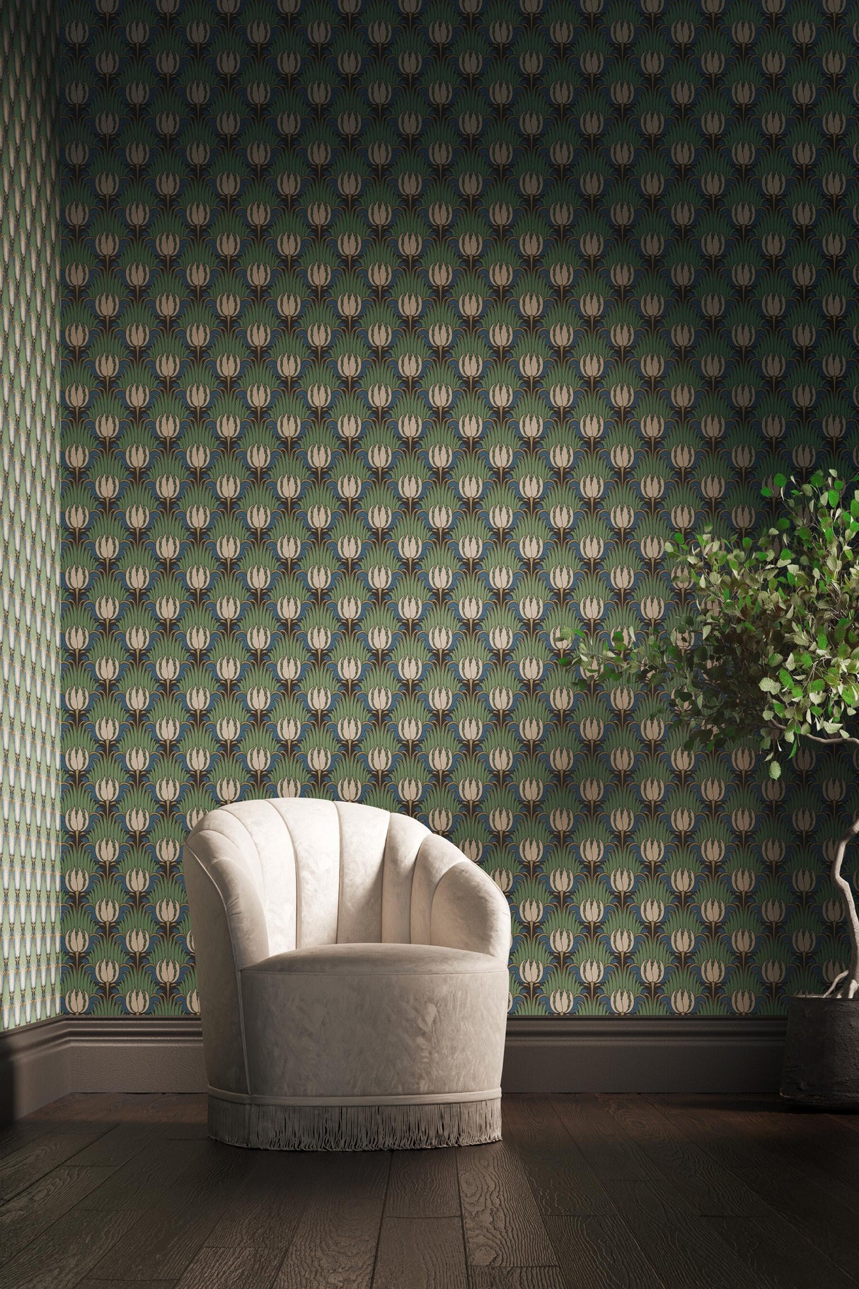 Morris & Co Goblin Green & Raven Bedford Park Wallpapers Wallpaper