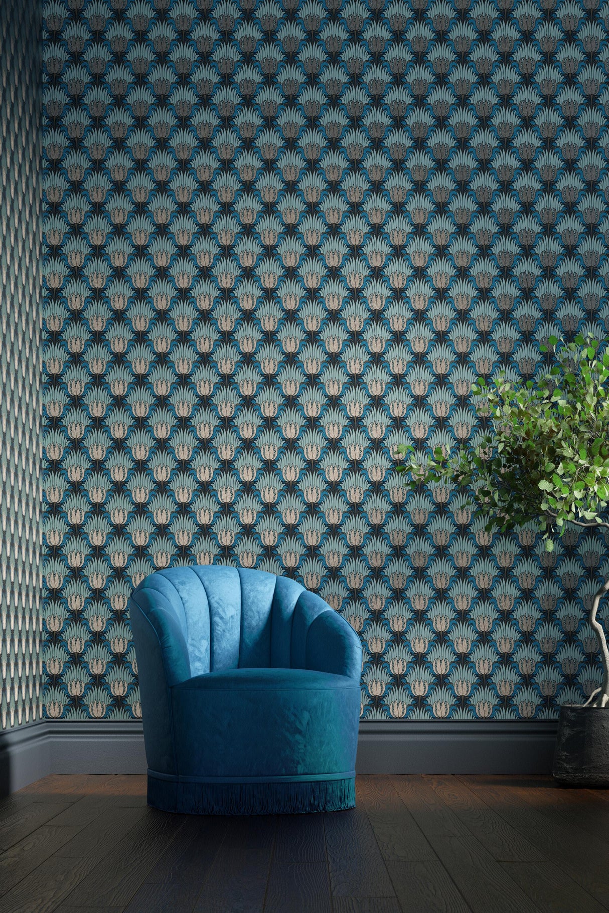Morris & Co Opal & Seafoam Bedford Park Wallpapers Wallpaper