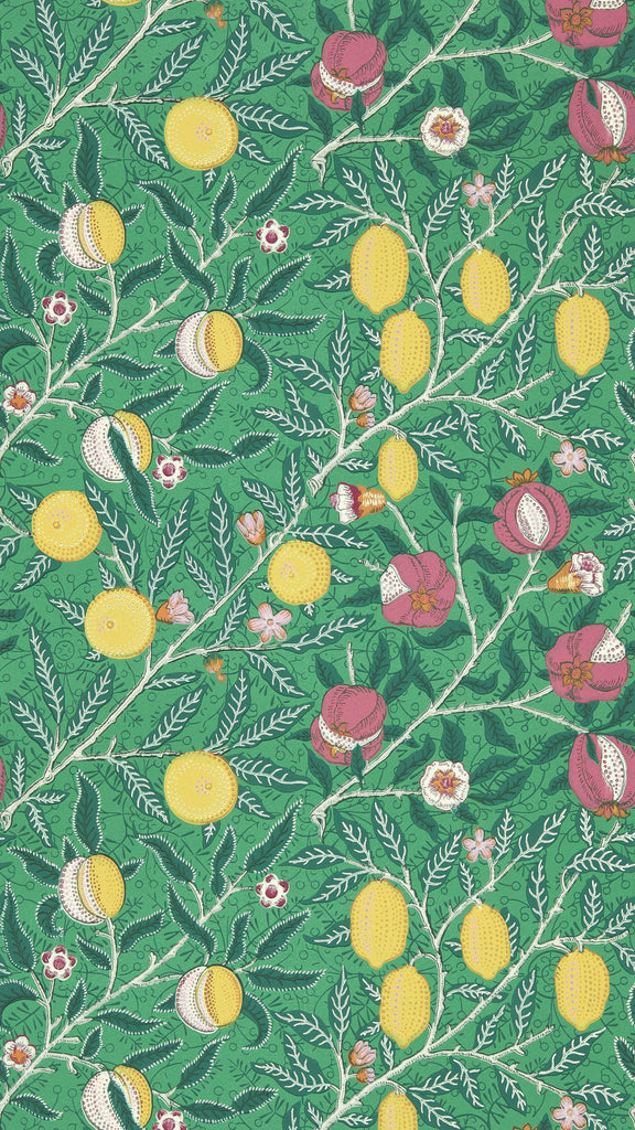 Morris & Co Fruit Tangled Green Wallpaper