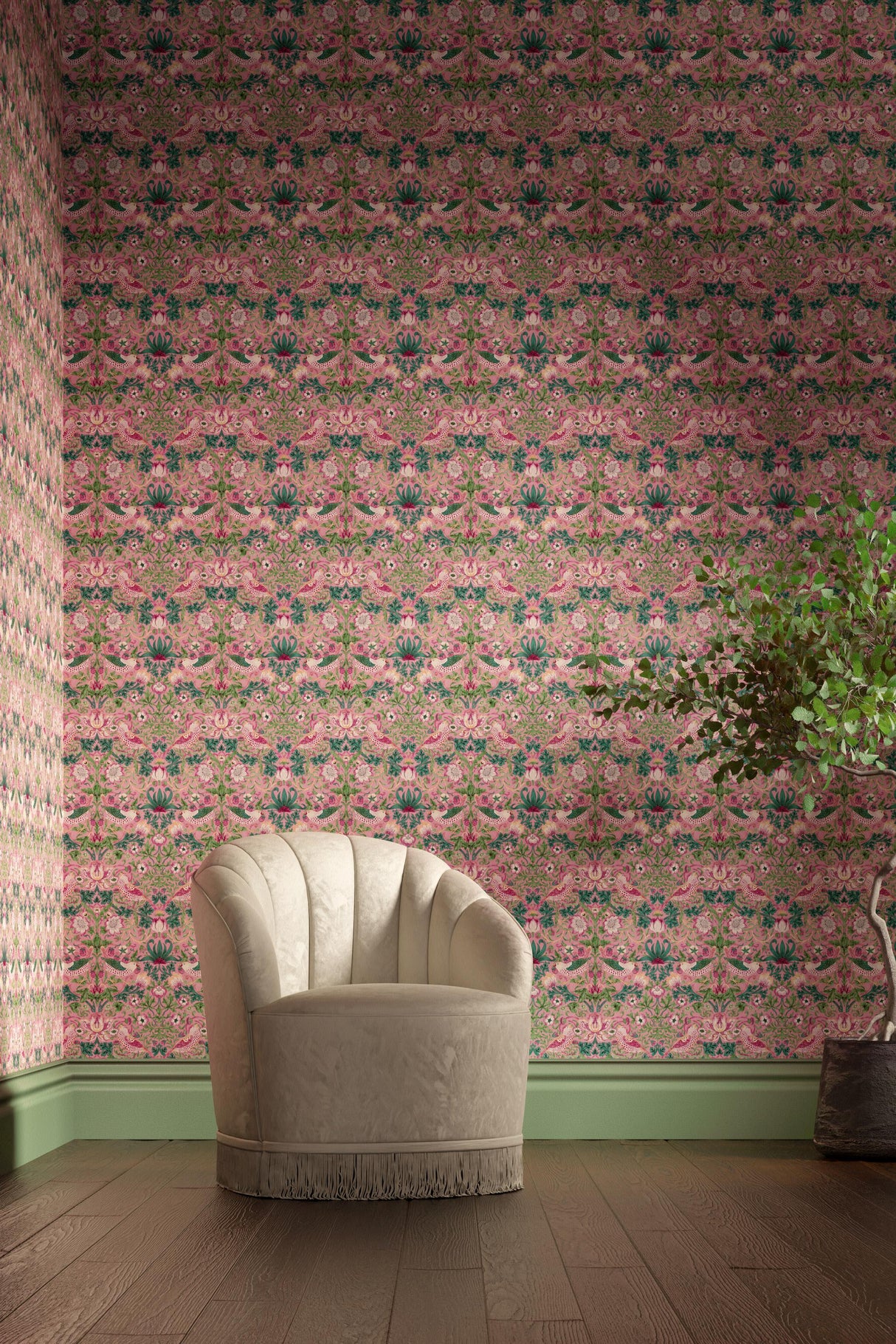 Morris & Co Miami Strip Bedford Park Wallpapers Wallpaper