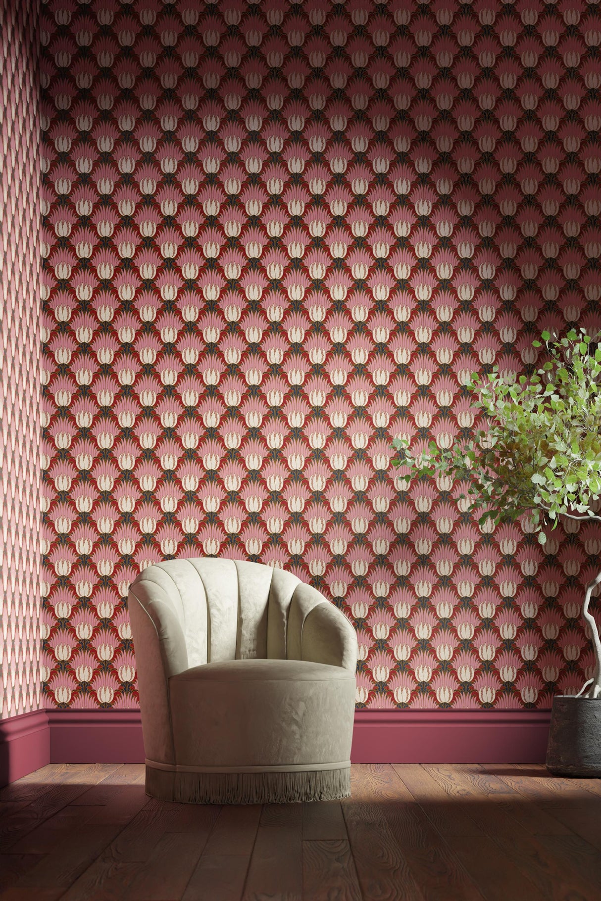 Morris & Co Amaranth & Blush Bedford Park Wallpapers Wallpaper