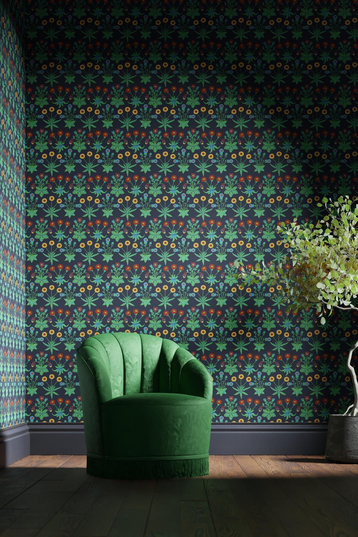 Morris & Co Midnight Bedford Park Wallpapers Wallpaper