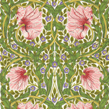 Morris & Co Pimpernel Sap Green/Strawberry Wallpaper