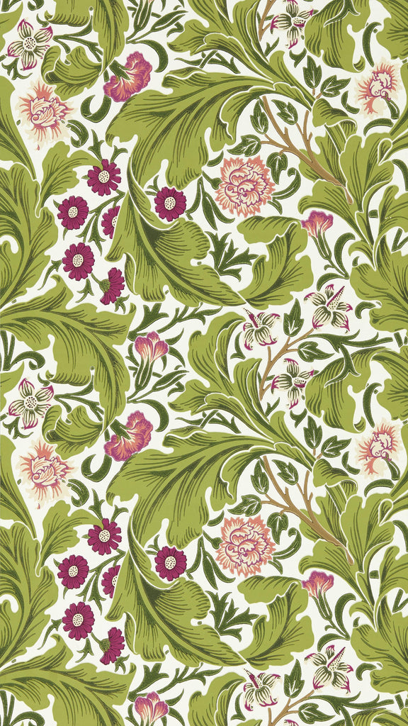 Morris & Co Sour Green/Plum Bedford Park Wallpapers Wallpaper