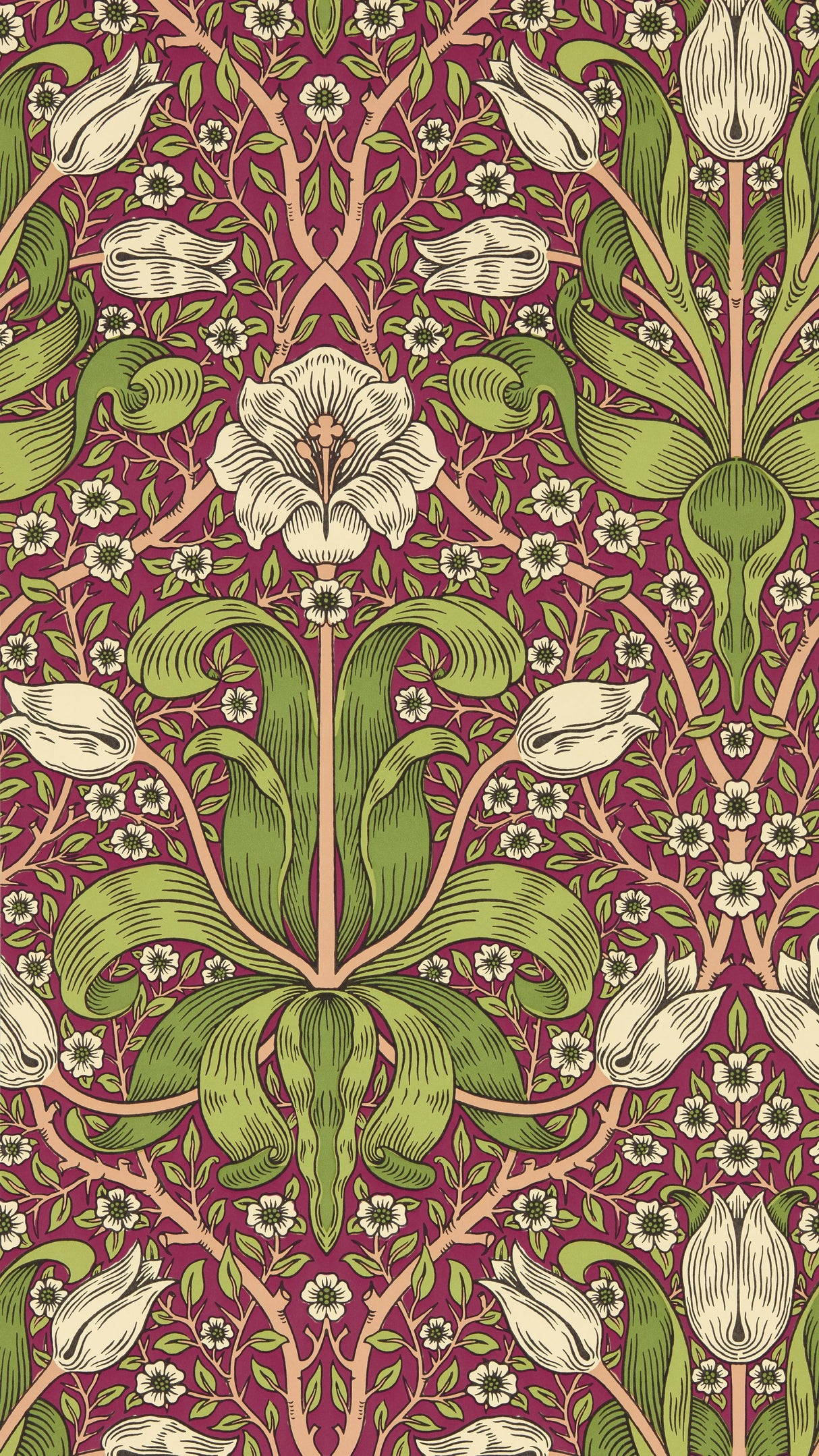 Morris & Co Maraschino Cherry Bedford Park Wallpapers Wallpaper