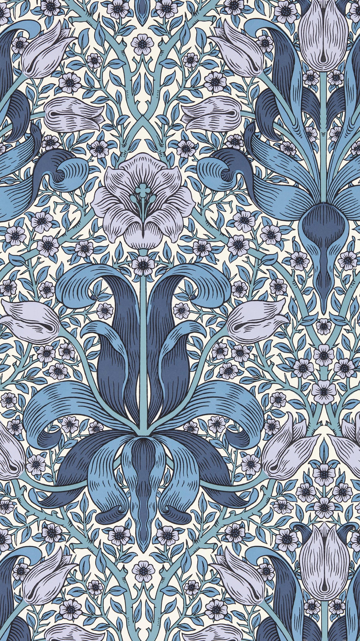 Morris & Co Indigo/Lilac Bedford Park Wallpapers Wallpaper