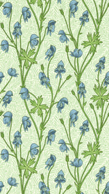 Morris & Co Cobalt/Goblin Green Bedford Park Wallpapers Wallpaper