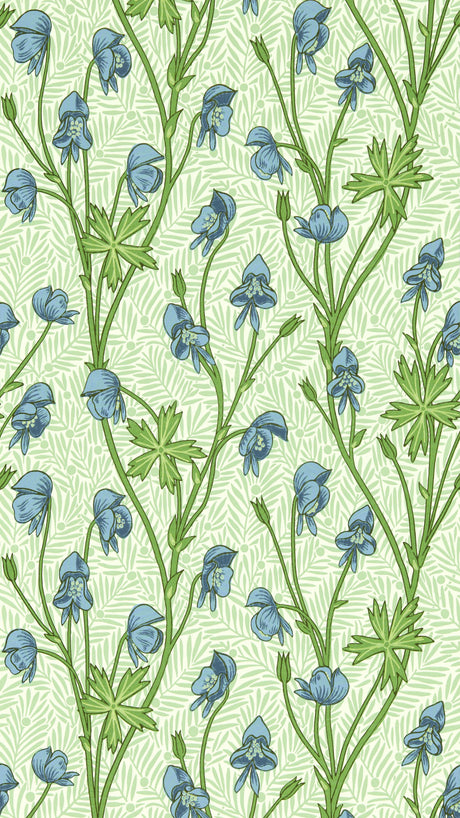 Morris & Co Cobalt/Goblin Green Bedford Park Wallpapers Wallpaper
