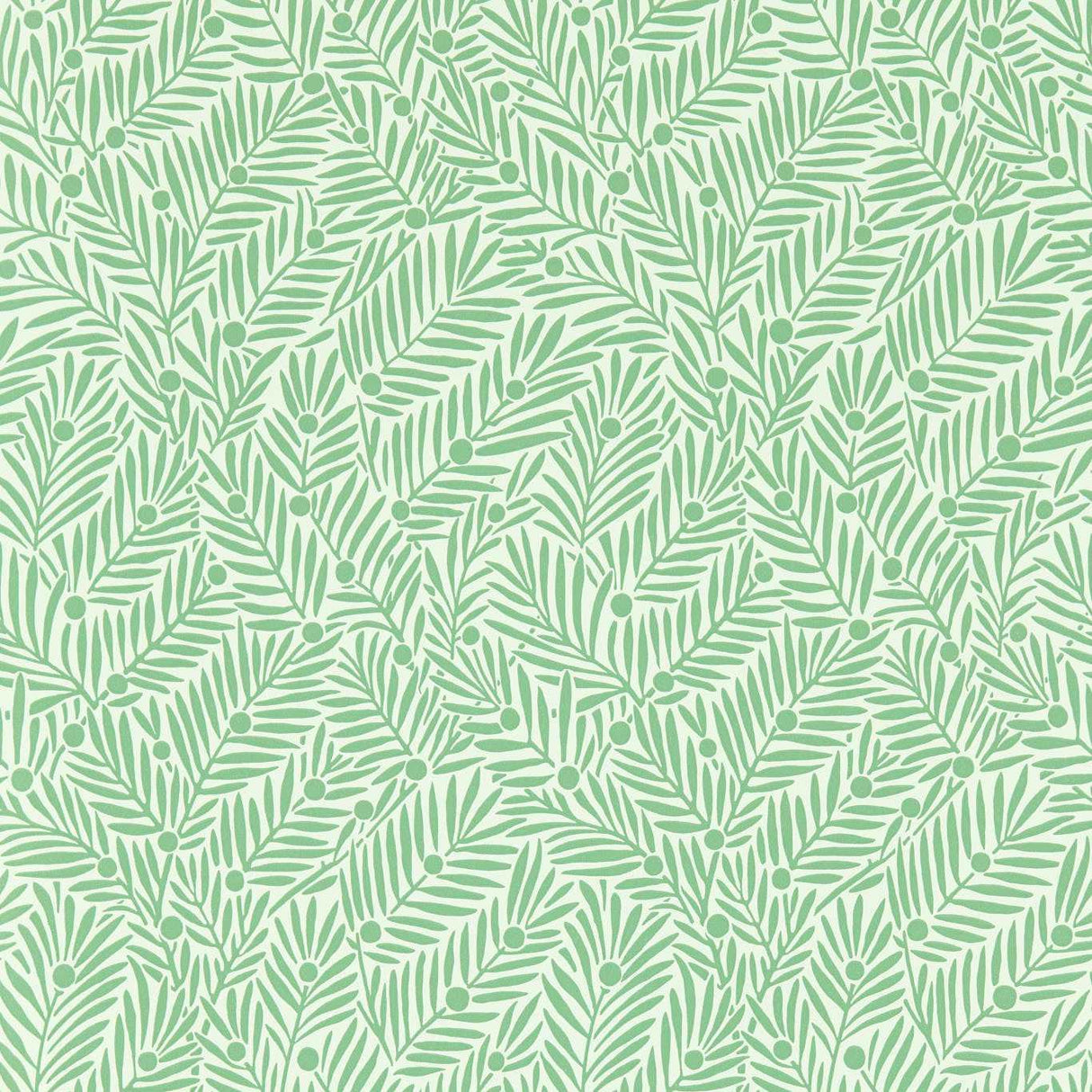 Morris & Co Yew & Aril Spearmint Wallpaper