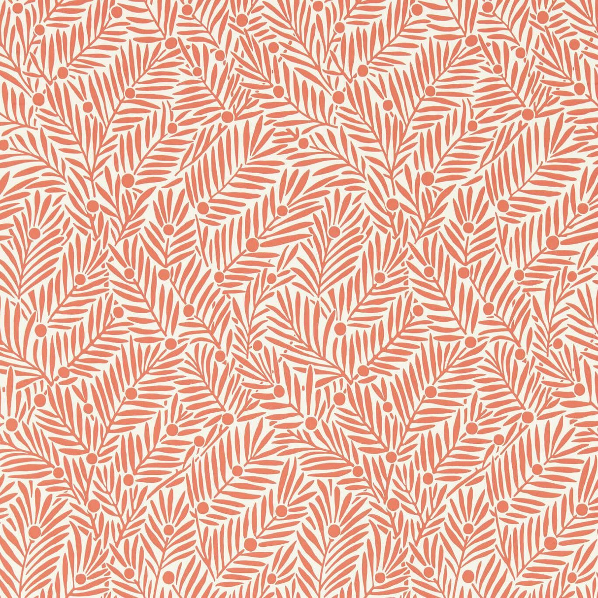 Morris & Co Yew & Aril Watermelon Wallpaper