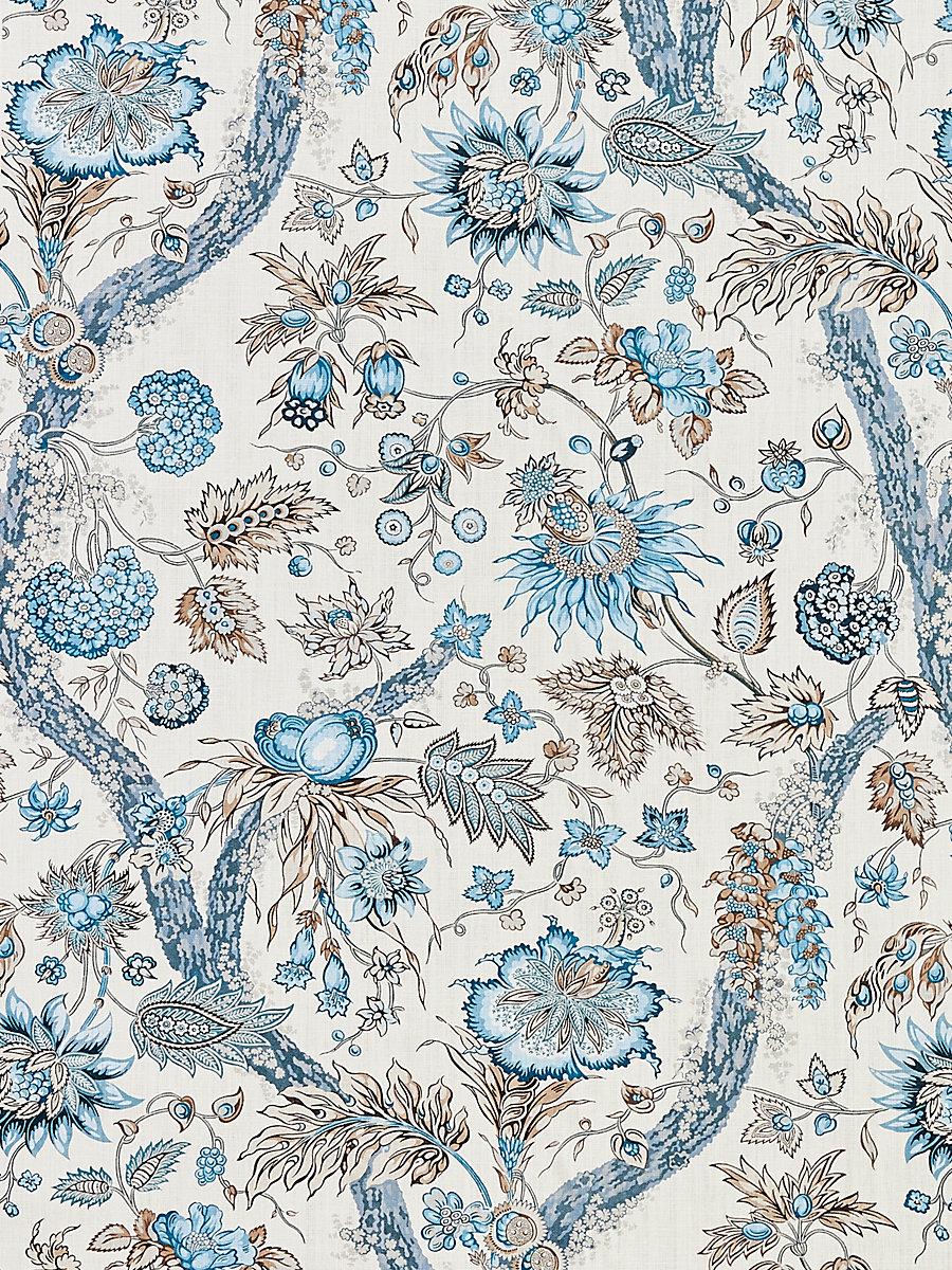 Scalamandre Fleurs Tropicales Water'S Edge Fabric