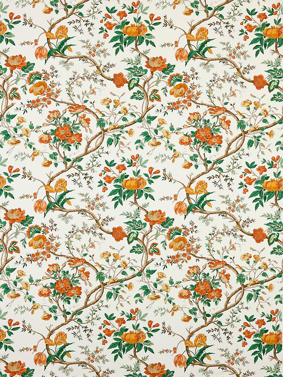 Scalamandre Persephone Print Persimmon Fabric